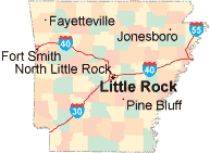 Arkansas location map
