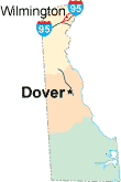 Delaware location map