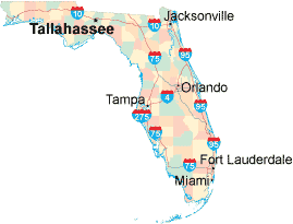 Florida location map
