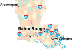 Louisiana location map