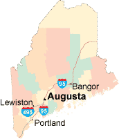 Maine location map