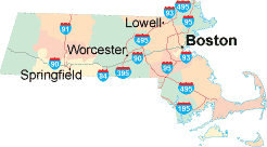 Massachusetts location map