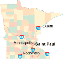 Minnesota location map
