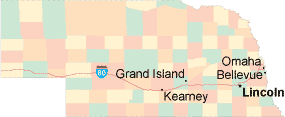 Nebraska location map