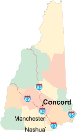 New Hampshire location map