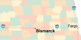 North Dakota location map