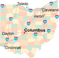 Ohio location map