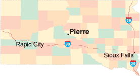 South Dakota location map