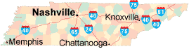 Tennessee location map