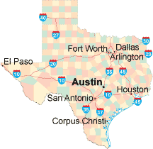 Texas location map