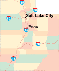 Utah location map