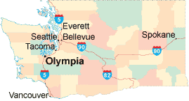 Washington location map