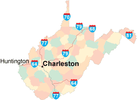 West Virginia location map