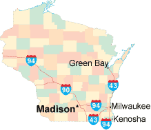 Wisconsin location map