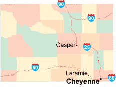 Wyoming location map